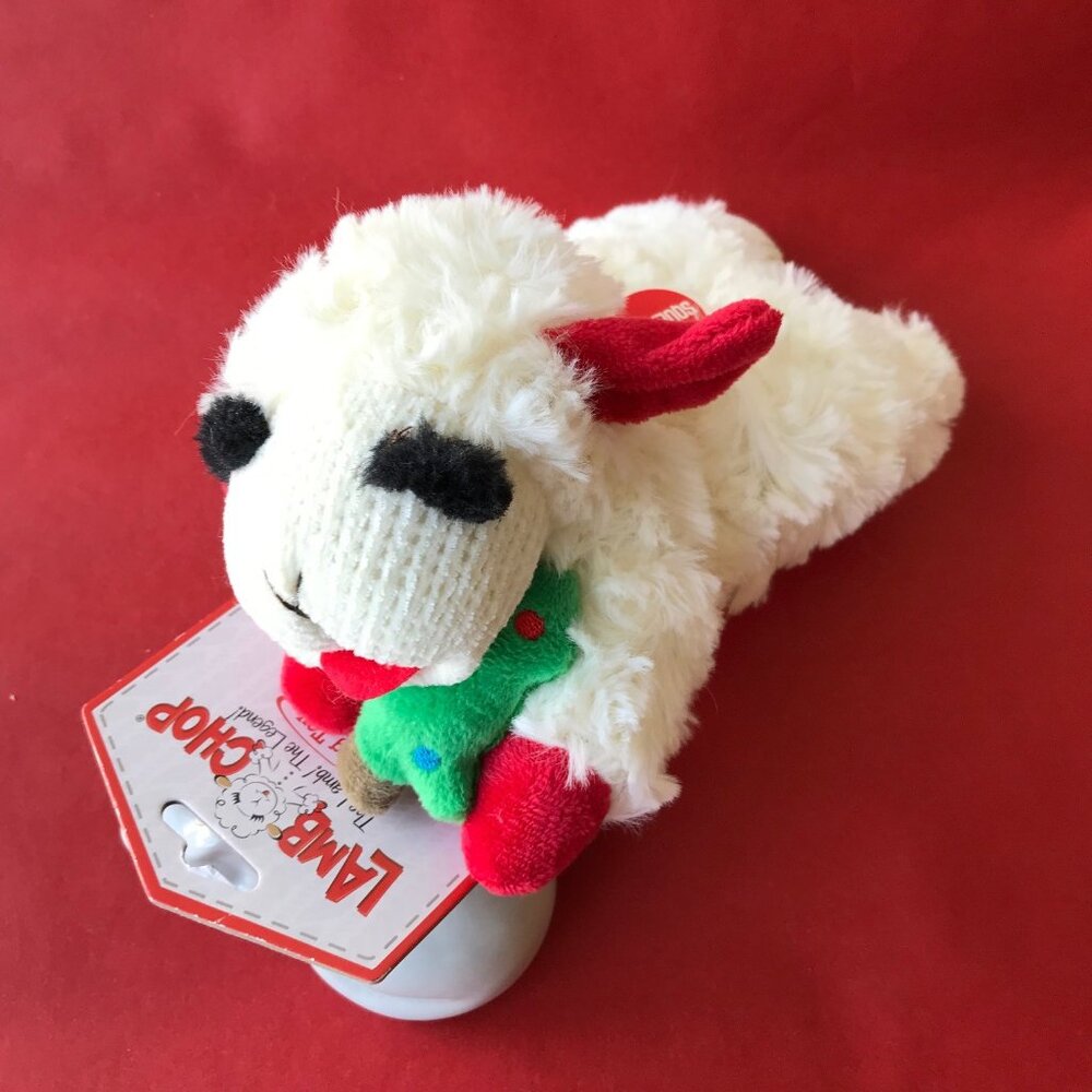 Multipet Plush Dog Toy, Christmas Holiday Lambchop